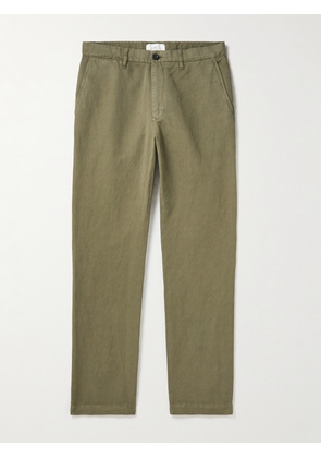 Mr P. - Cotton and Linen-Blend Twill Chinos - Men - Green - UK/US 28