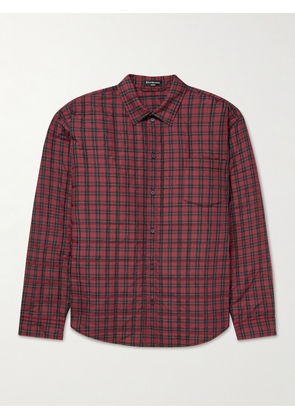 Balenciaga - Padded Quilted Checked Canvas Overshirt - Men - Red - IT 44