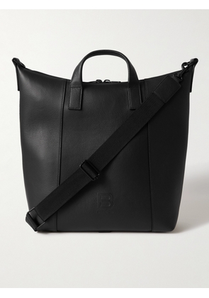 Balenciaga - Hourglass Medium Logo-Embellished Full-Grain Leather Tote Bag - Men - Black