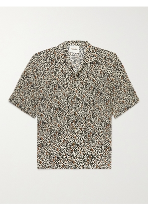 NANUSHKA - Camp-Collar Printed Crepe Shirt - Men - Neutrals - XS