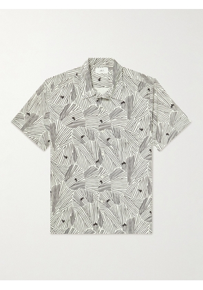 Mr P. - Convertible-Collar Printed Organic Cotton Shirt - Men - White - XS