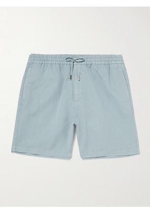Mr P. - Cotton and Linen-Blend Twill Drawstring Shorts - Men - Blue - XS