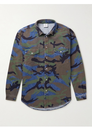 VETEMENTS - Camouflage-Print Denim Shirt - Men - Blue - XS