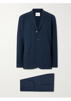 DOPPIAA - Aabigant Cotton-Blend Seersucker Suit Trousers - Men - Blue - IT 46