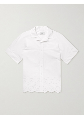 ERDEM - Convertible-Collar Broderie Anglaise Cotton-Poplin Shirt - Men - White - XS