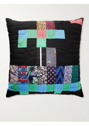 NOMA T.D. - Large Quilted Patchwork Cotton Cushion - Men - Multi