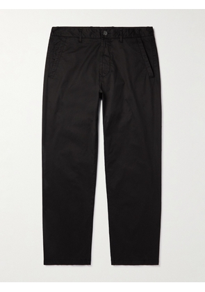 Stone Island - Straight-Leg Garment-Dyed Stretch-Cotton Gabardine Chinos - Men - Black - UK/US 28