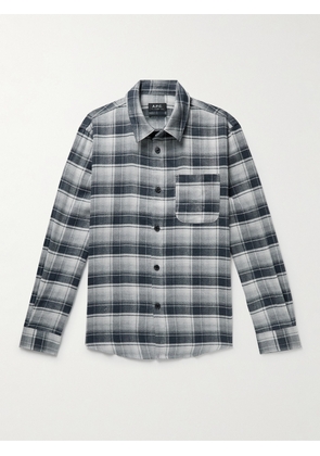 A.P.C. - Surchemise Trek Checked Cotton and Linen-Blend Flannel Shirt - Men - Gray - XS