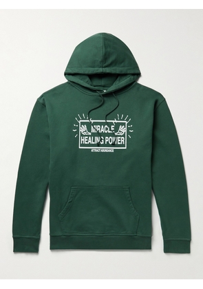 GOOD MORNING TAPES - Miracle Power Printed Organic Cotton-Jersey Sweatshirt - Men - Green - XS