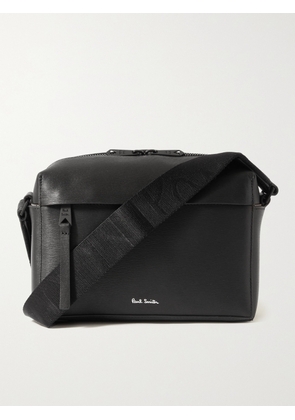 Paul Smith - Embossed Textured-Leather Messenger Bag - Men - Black