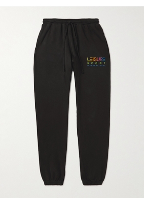 Pasadena Leisure Club - International Tapered Printed Cotton-Jersey Sweatpants - Men - Black - XS