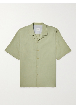 Paul Smith - Convertible-Collar Cotton and Linen-Blend Shirt - Men - Green - S