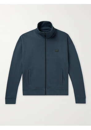 FRAME - Logo-Appliquéd Cotton-Jersey Track Jacket - Men - Blue - S