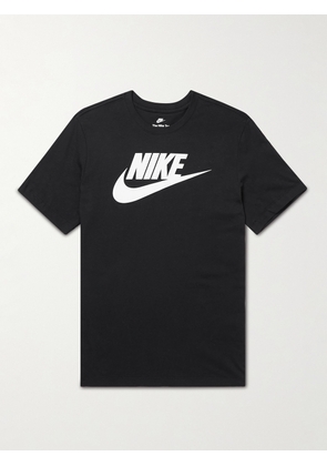 Nike - Sportswear Logo-Print Cotton-Jersey T-Shirt - Men - Black - XS