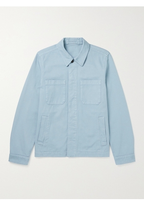 Mr P. - Garment-Dyed Cotton-Twill Overshirt - Men - Blue - XS