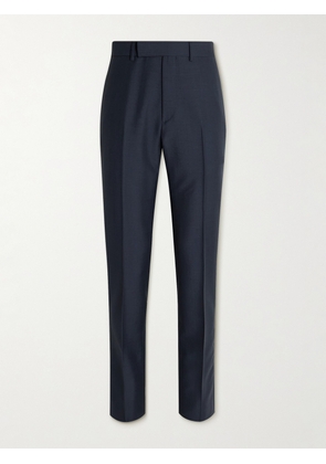 Kingsman - Straight-Leg Checked Mohair and Wool-Blend Suit Trousers - Men - Blue - IT 46
