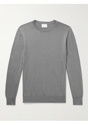 Håndværk - Pima Cotton Sweater - Men - Gray - S