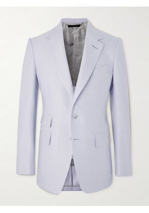 TOM FORD - Grain de Poudre Silk, Wool and Mohair-Blend Suit Jacket - Men - Purple - IT 46