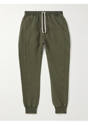 RICK OWENS KIDS - Prisoner Tapered Cotton-Jersey Drawstring Sweatpants - Men - Green - 4