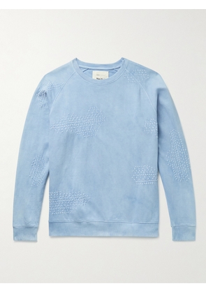 11.11/ELEVEN ELEVEN - Bandhani-Dyed Organic Cotton-Jersey Sweatshirt - Men - Blue - S