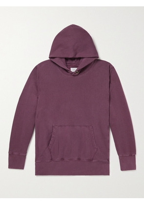 Les Tien - Garment-Dyed Cotton-Jersey Hoodie - Men - Purple - S