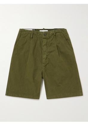 Applied Art Forms - DM3-3 Straight-Leg Pleated Cotton and CORDURA-Blend Shorts - Men - Green - S