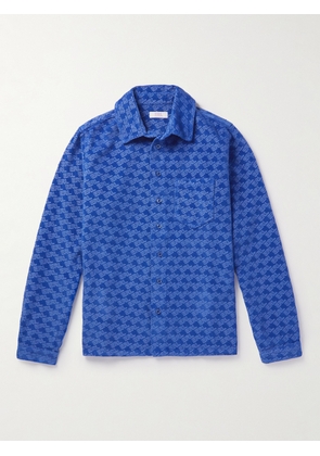 ERL - Logo-Print Cotton-Corduroy Shirt - Men - Blue - S