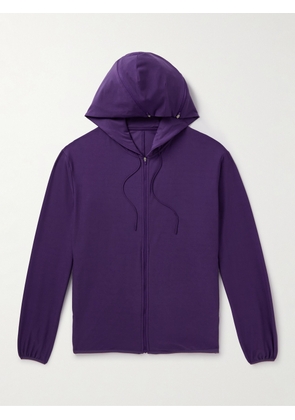 POST ARCHIVE FACTION - 5.0 Stretch-Jersey Zip-Up Hoodie - Men - Purple - XS