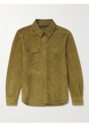 Mr P. - Suede Shirt Jacket - Men - Green - XS