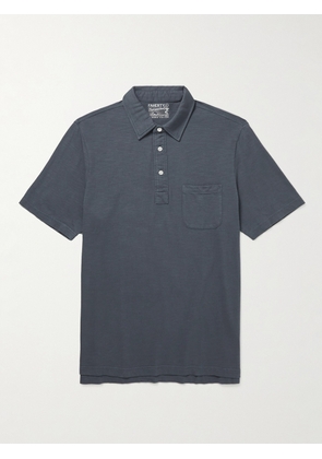 Faherty - Sunwashed Organic Cotton-Jersey Polo Shirt - Men - Blue - XS