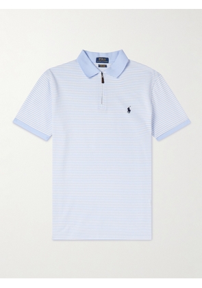 Polo Ralph Lauren - Slim-Fit Striped Cotton-Piqué Half-Zip Polo Shirt - Men - Blue - XS