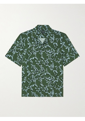 Club Monaco - Camp-Collar Floral-Print Woven Shirt - Men - Green - XS