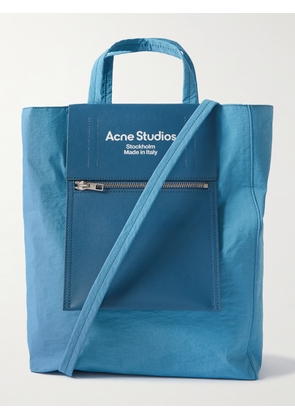 Acne Studios - Shell and Printed Leather Tote Bag - Men - Blue