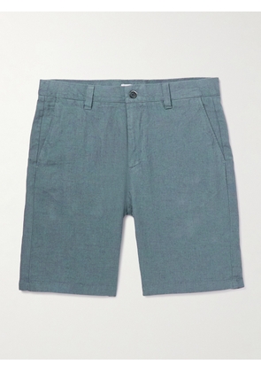 NN07 - Crown Straight-Leg Linen Shorts - Men - Blue - UK/US 28