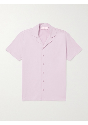 Orlebar Brown - Travis Slim-Fit Camp-Collar Cotton-Blend Shirt - Men - Pink - S
