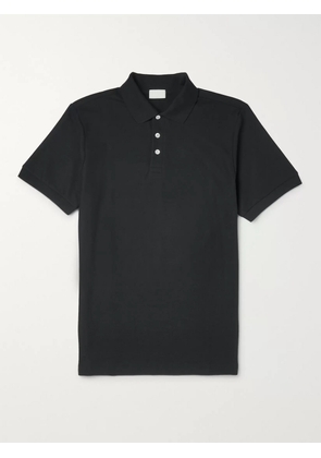 Håndværk - Slim-Fit Pima Cotton-Piqué Polo Shirt - Men - Black - S
