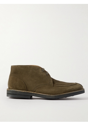 Mr P. - Andrew Split-Toe Shearling-Lined Regenerated Suede by evolo® Chukka Boots - Men - Brown - UK 7