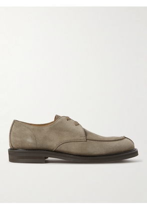 Mr P. - Andrew Split-Toe Regenerated Suede by evolo® Derby Shoes - Men - Brown - UK 6