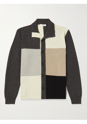 Mr P. - Colour-Block Cashmere and Virgin Wool-Blend Shirt - Men - Gray - XS