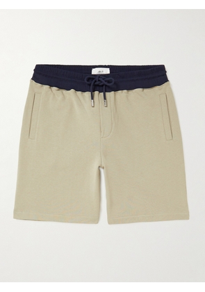 Mr P. - Straight-Leg Colour-Block Cotton-Jersey Drawstring Shorts - Men - Neutrals - XXS
