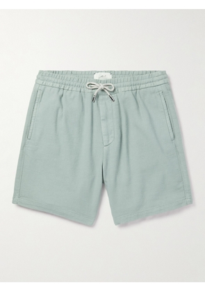 Mr P. - Straight-Leg Garment-Dyed Stretch-Cotton Jersey Drawstring Shorts - Men - Green - 28