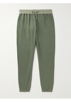 Mr P. - Tapered Cotton-Jersey Sweatpants - Men - Green - XS