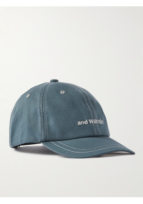 And Wander - Logo-Embroidered Cotton-Twill Baseball Cap - Men - Green