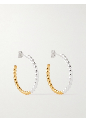 JAM HOMEMADE - Kuru Kuru Twisted Silver and Gold-Plated Hoop Earrings - Men - Gold