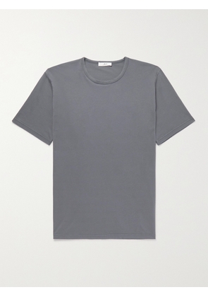 Mr P. - Garment-Dyed Organic Cotton-Jersey T-Shirt - Men - Gray - XS