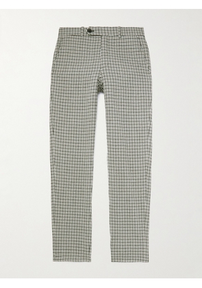 Mr P. - Phillip Straight-Leg Checked Cotton and Wool-Blend Trousers - Men - Gray - 28
