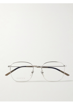 Gucci - D-Frame Silver-Tone Optical Glasses - Men - Silver