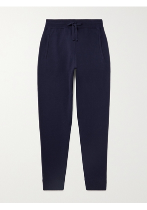 Mr P. - Tapered Double-Faced Merino Wool-Blend Sweatpants - Men - Blue - XS