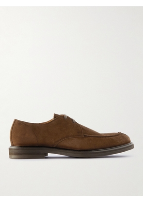 Mr P. - Andrew Split-Toe Regenerated Suede by evolo® Derby Shoes - Men - Brown - UK 7