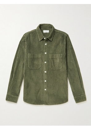 Mr P. - Garment-Dyed Cotton-Blend Corduroy Shirt - Men - Green - XS